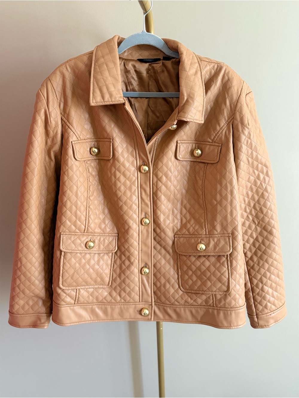 G by Giuliana Quilted Utility Jacket in Tan